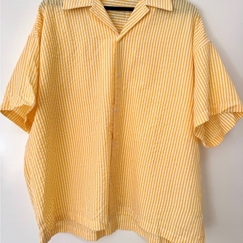 Daily Drills Yellow Striped Pajama Set - Picture 11 of 13